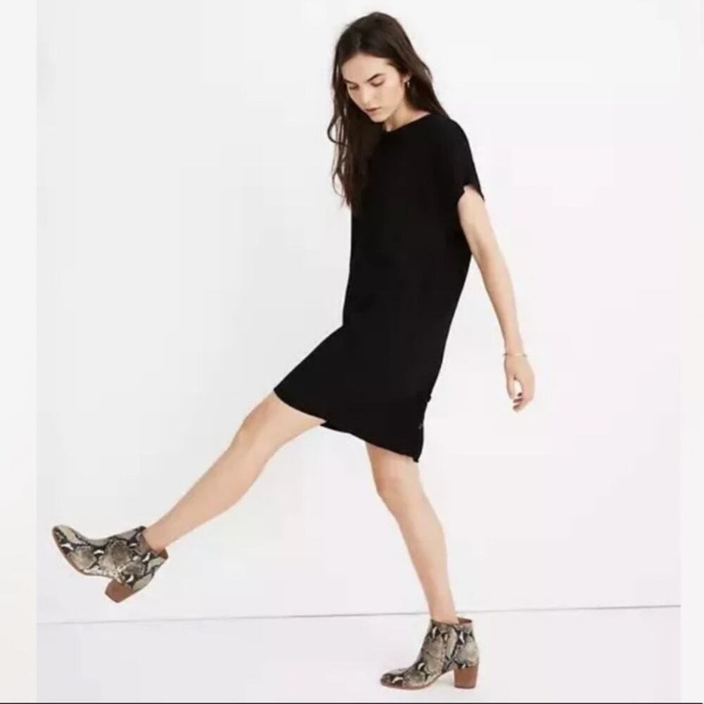 NWT Madewell Dress XS Black Button-Back Easy Dress